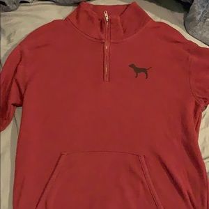 Pink Quarter Zip Sweatshirt